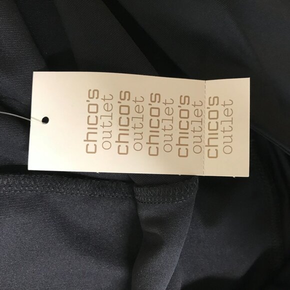 WEEKENDS BY CHICO'S -WOMEN'S 3 -BLACK POLYESTER BLEND MARESS SKORT SKIRT - Picture 9 of 10